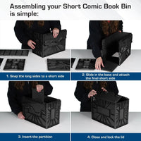 BCW Short Comic Book Bin - BLACK - PRE ORDER