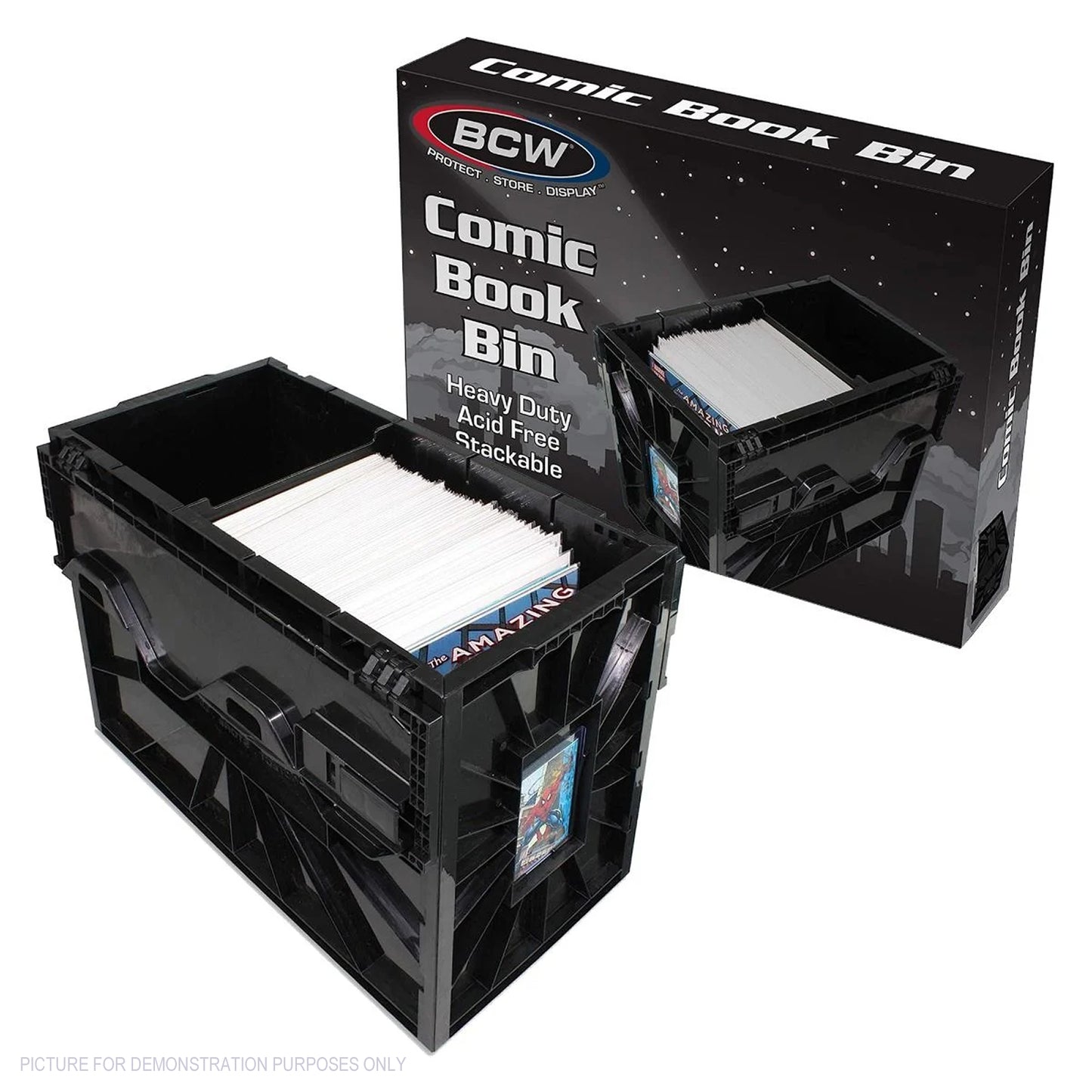 BCW Short Comic Book Bin - BLACK - PRE ORDER