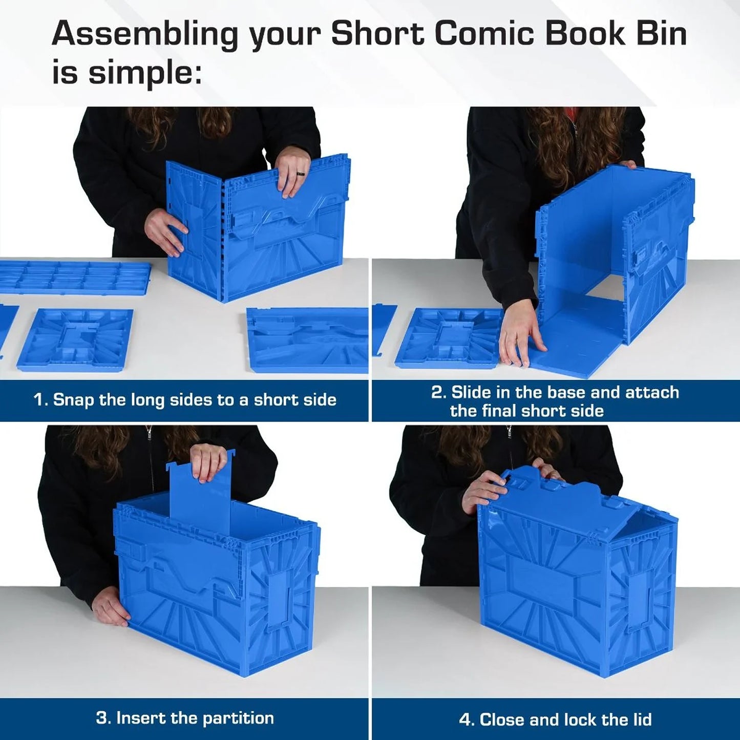 BCW Short Comic Book Bin - BLUE - PRE ORDER