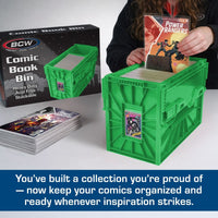 BCW Short Comic Book Bin - GREEN - PRE ORDER