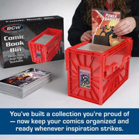 BCW Short Comic Book Bin - RED - PRE ORDER
