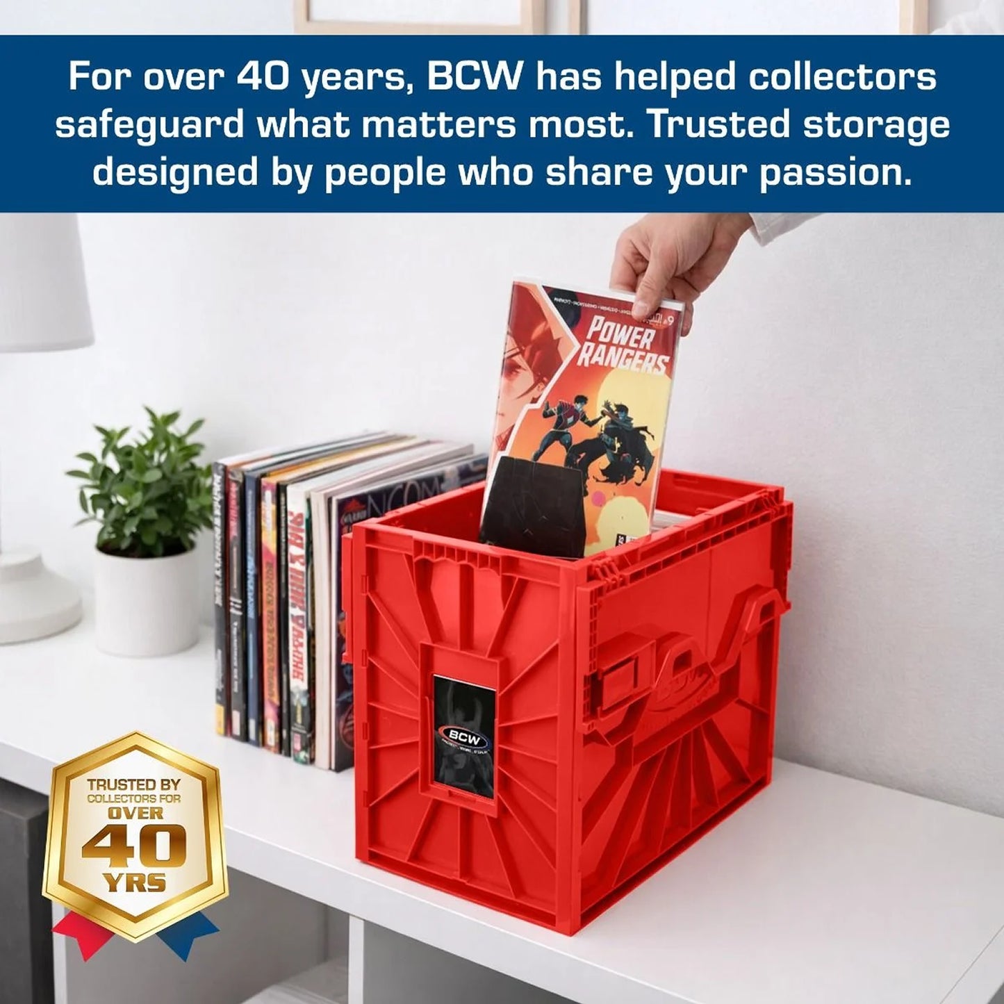 BCW Short Comic Book Bin - RED - PRE ORDER