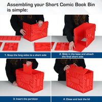 BCW Short Comic Book Bin - RED - PRE ORDER