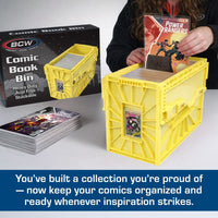 BCW Short Comic Book Bin - YELLOW - PRE ORDER