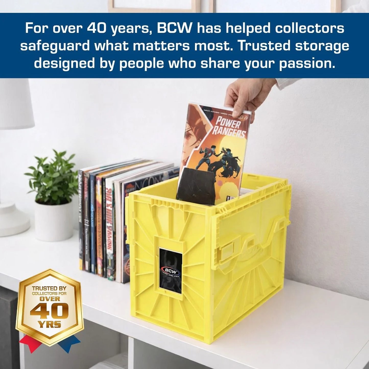 BCW Short Comic Book Bin - YELLOW - PRE ORDER