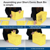 BCW Short Comic Book Bin - YELLOW - PRE ORDER