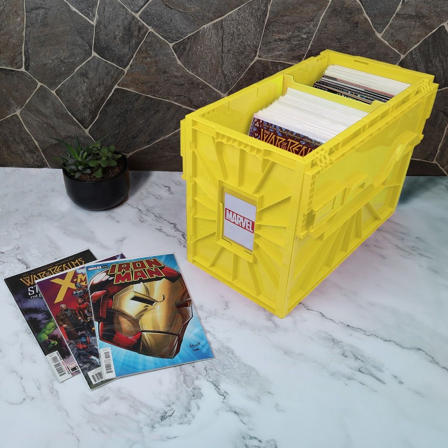 BCW Short Comic Book Bin - YELLOW - PRE ORDER