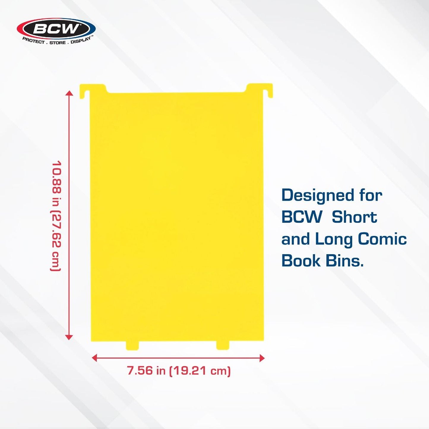 BCW Comic Book Bin Partitions - YELLOW - PRE ORDER