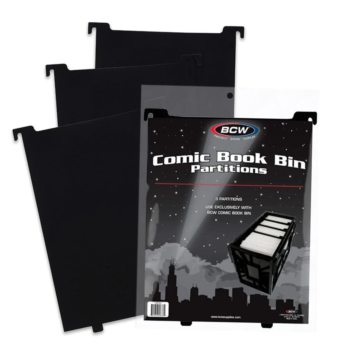 BCW Comic Book Bin Partitions - Black