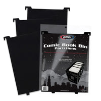 BCW Comic Book Bin Partitions - Black