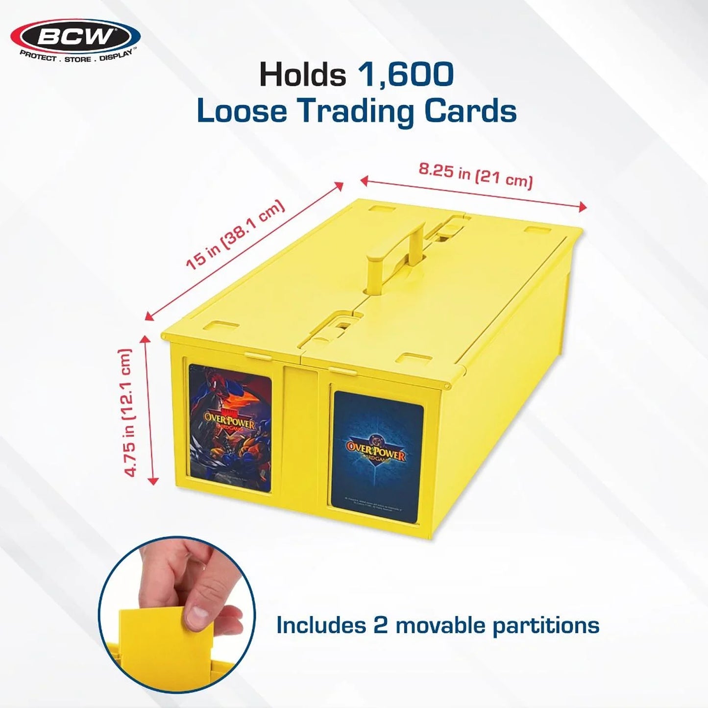 BCW Collectable Card Bin 1600 Count - YELLOW - PRE ORDER