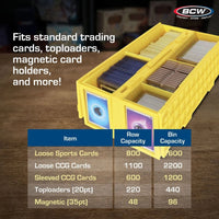 BCW Collectable Card Bin 1600 Count - YELLOW - PRE ORDER