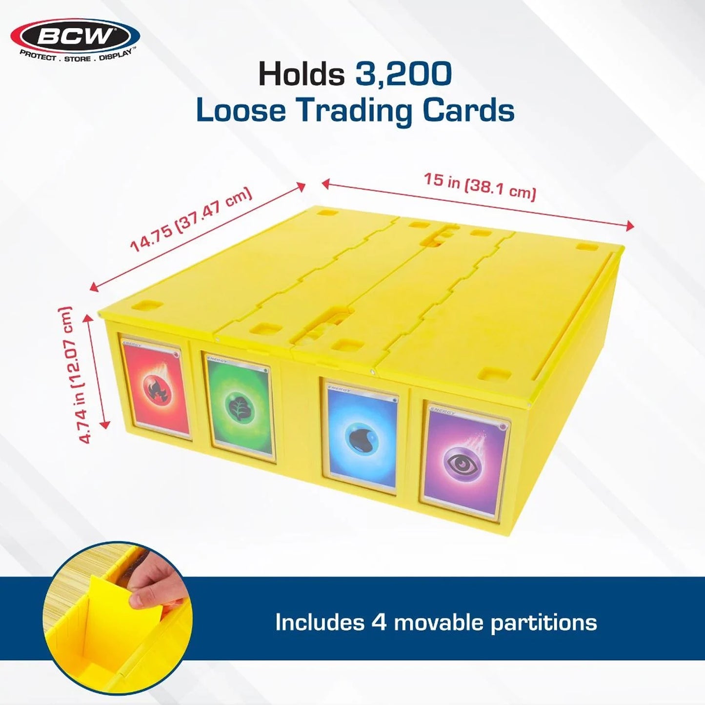 BCW Collectable Card Bin 3200 Count - YELLOW - PRE ORDER
