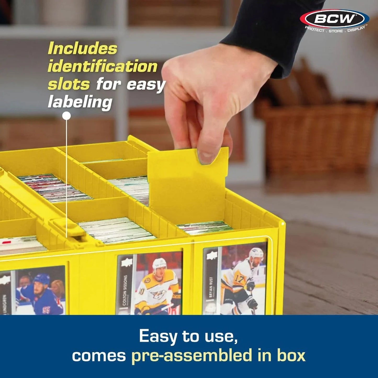 BCW Collectable Card Bin 3200 Count - YELLOW - PRE ORDER
