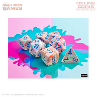 Chessex - Festive Mega-hedral Pop Art Blue 7-Die Set