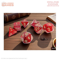 Chessex - Glitter Mega-hedral Ruby Gold 7-Die Set