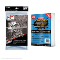 COMIC COMBO - ULTRA PRO EVORETRO - Standard CURRENT Size Comic Bags & Backing Boards x 100