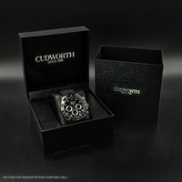 Cudworth Apex Chronograph Jet Black & Silicone Watch