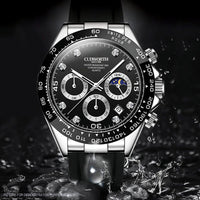 Cudworth Apex Chronograph Jet Black & Silicone Watch
