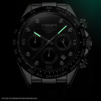Cudworth Apex Chronograph Jet Black & Silicone Watch
