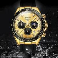 Cudworth Apex Chronograph Gold & Silicone Watch