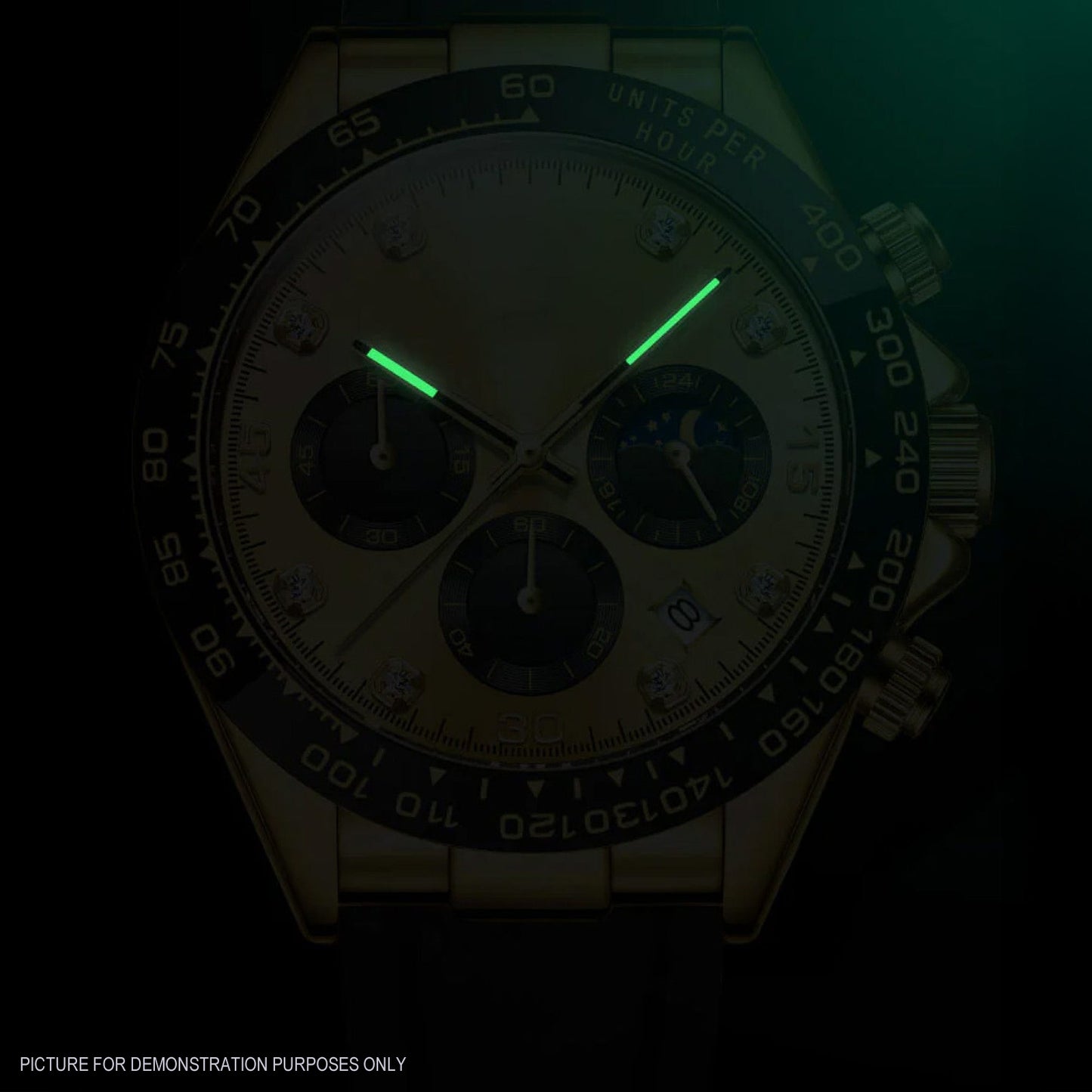 Cudworth Apex Chronograph Gold & Silicone Watch