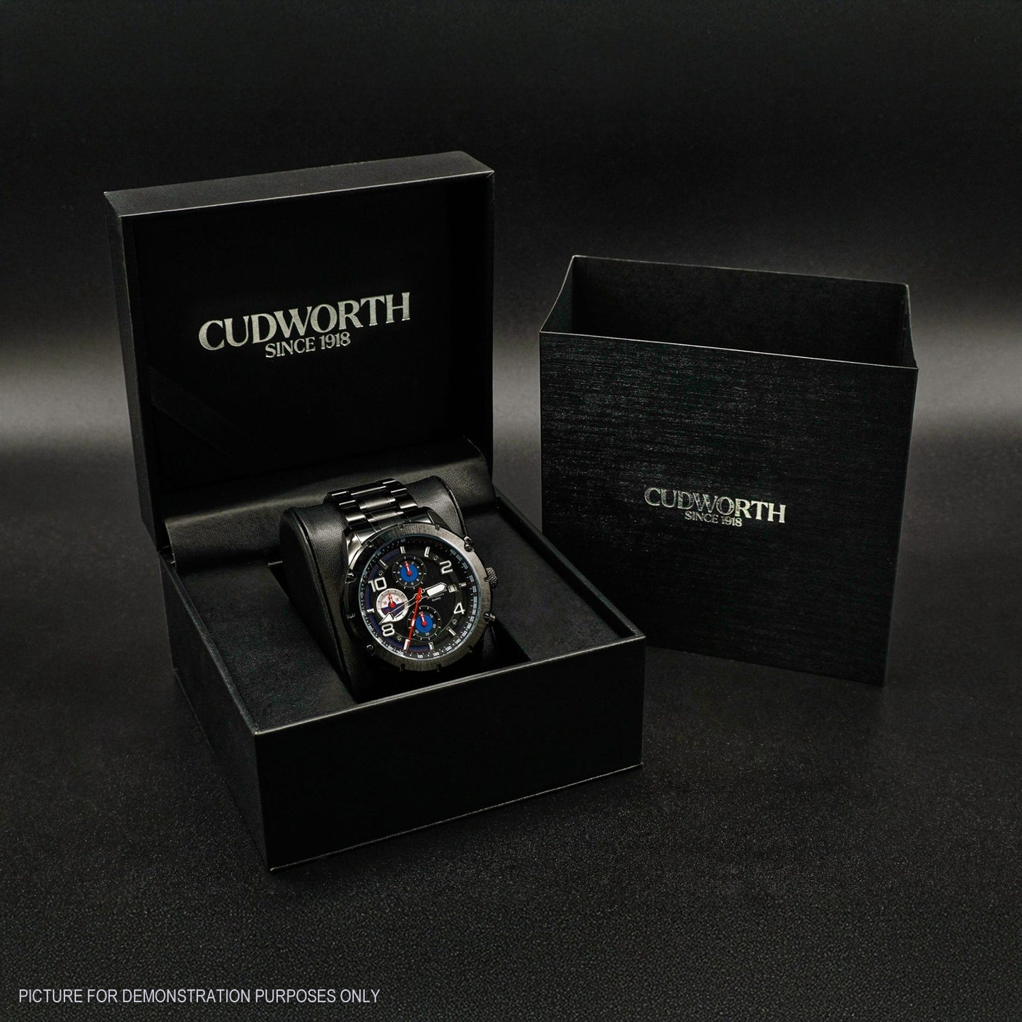 Cudworth Velocity Chronograph, Black Steel Watch