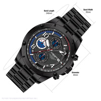 Cudworth Velocity Chronograph, Black Steel Watch