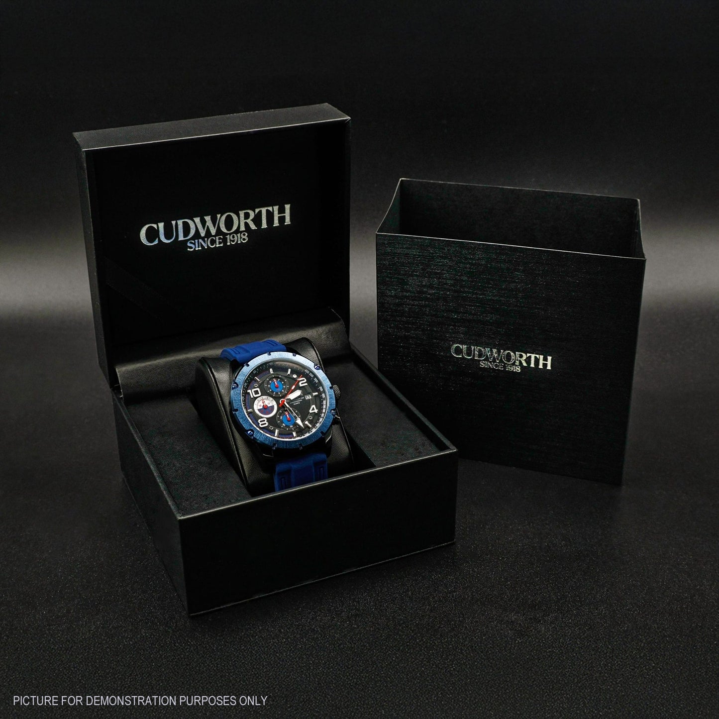 Cudworth Velocity Chronograph, Blue Black & Silicone Watch