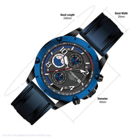 Cudworth Velocity Chronograph, Blue Black & Silicone Watch