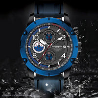 Cudworth Velocity Chronograph, Blue Black & Silicone Watch