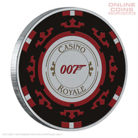 2023 Perth Mint James Bond Casino Royals Casino Chip - 1oz Silver Coloured Coin in Card