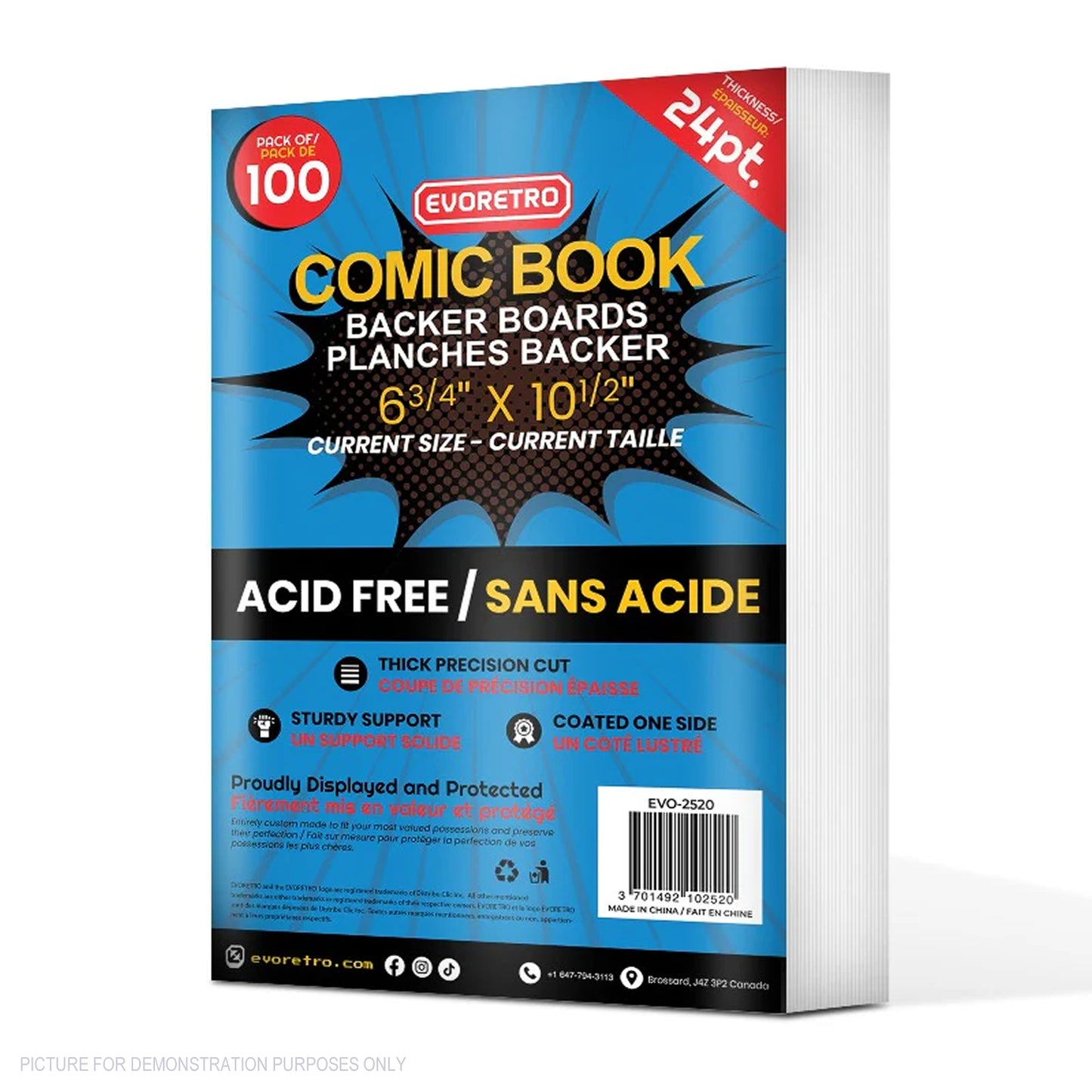 COMIC COMBO - ULTRA PRO EVORETRO - Standard CURRENT Size Comic Bags & Backing Boards x 100