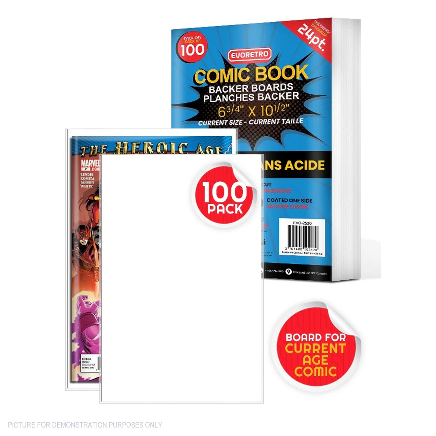 COMIC COMBO - ULTRA PRO EVORETRO - Standard CURRENT Size Comic Bags & Backing Boards x 100