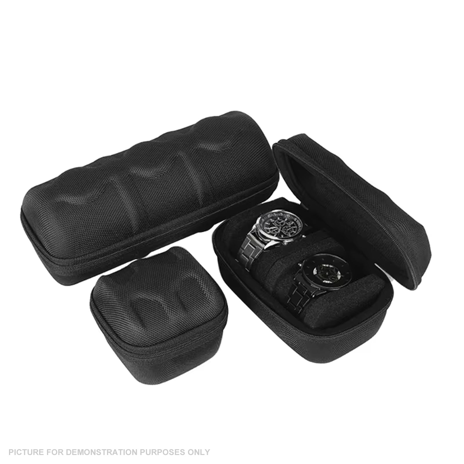 Generic EVA Zippered Hard Travel Case with Foam Insert for 1,2 or 3 Wa ...
