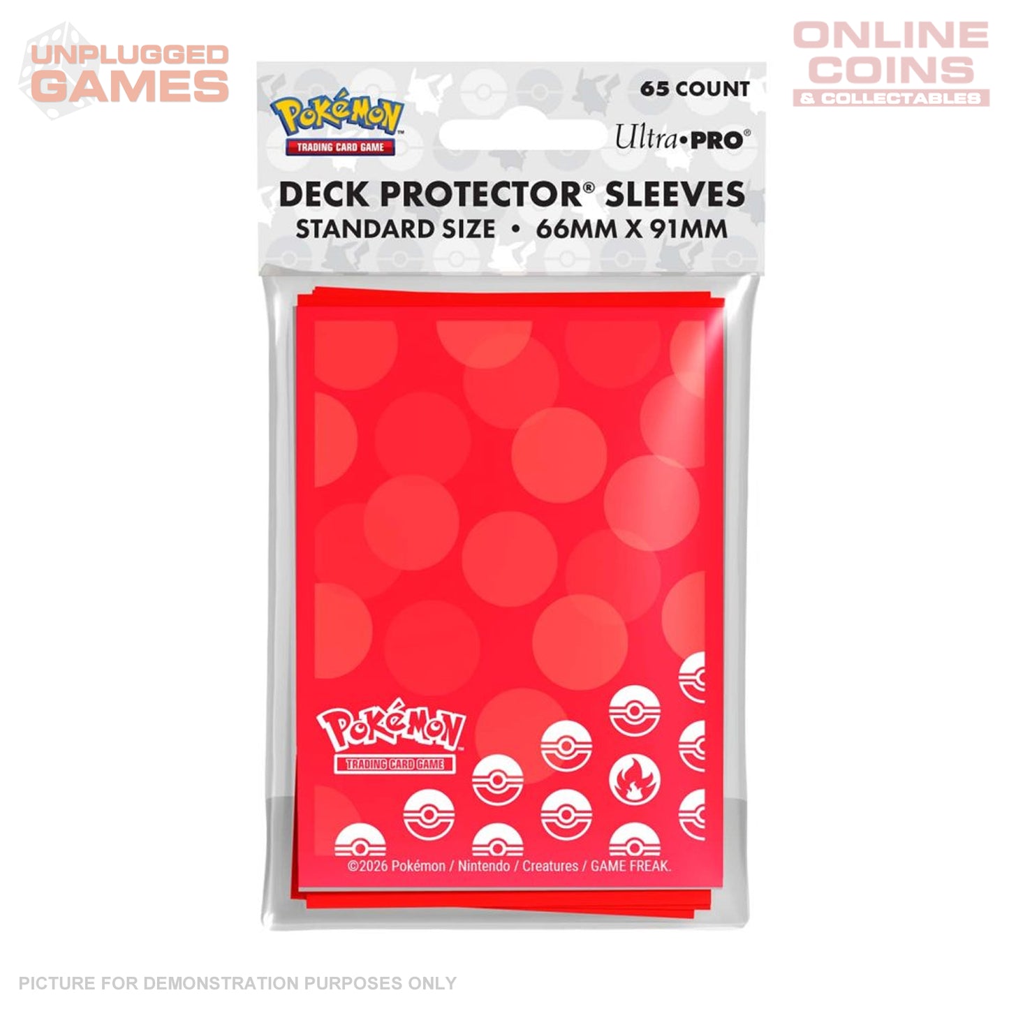 Ultra Pro Pokémon TCG - Energy 65ct Deck Protector Sleeves Fire Type