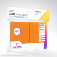 GameGenic MATTE Prime Sleeves 100 Pack - ORANGE