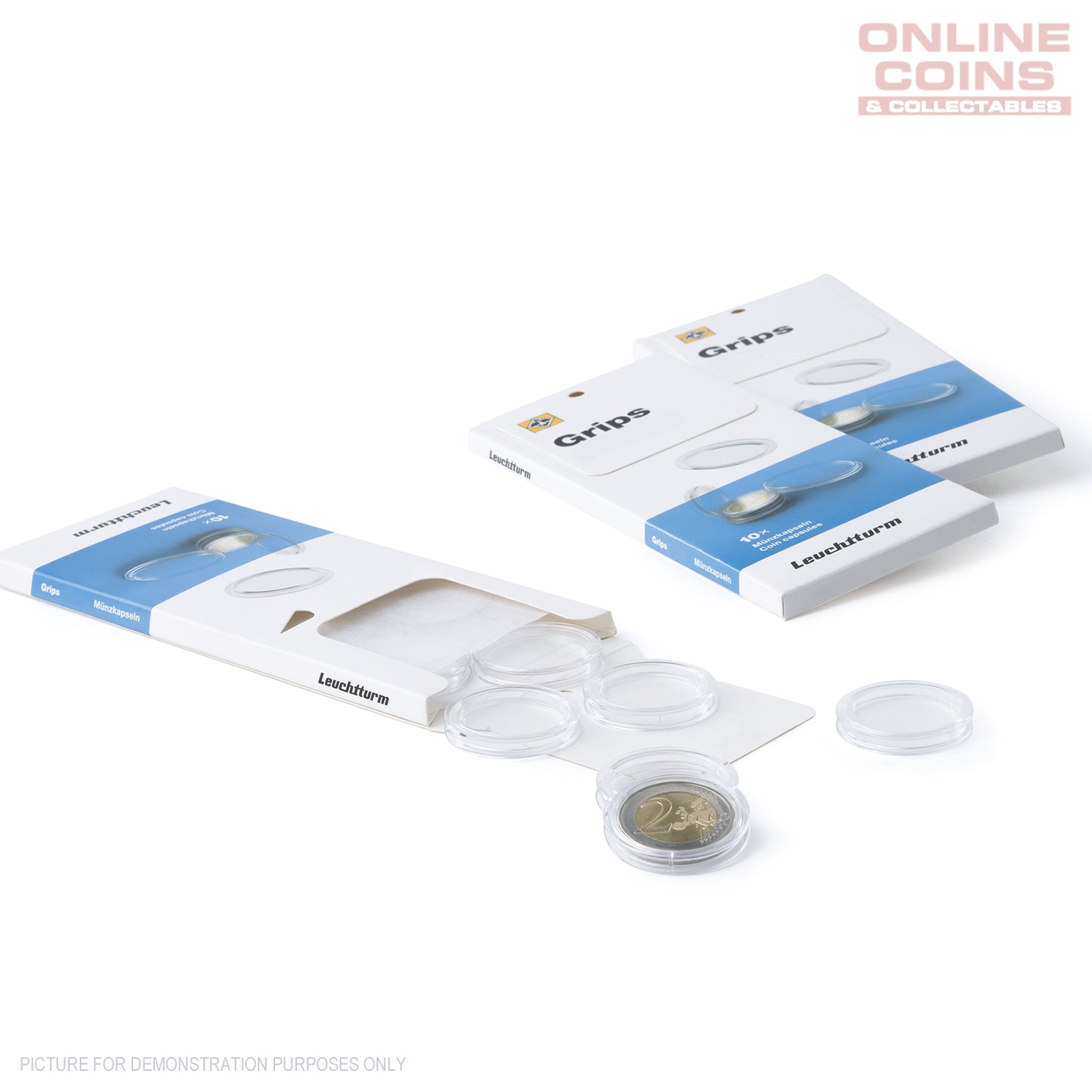 Lighthouse Grips Coin Capsules - Round 25mm - Packet of 10