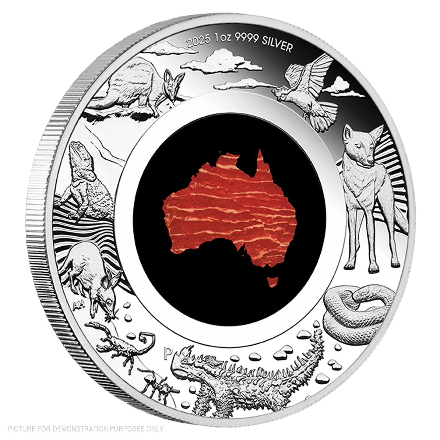 2025 Perth Mint 1oz Silver Proof Snakeskin Jasper Coin - Great Southern Land