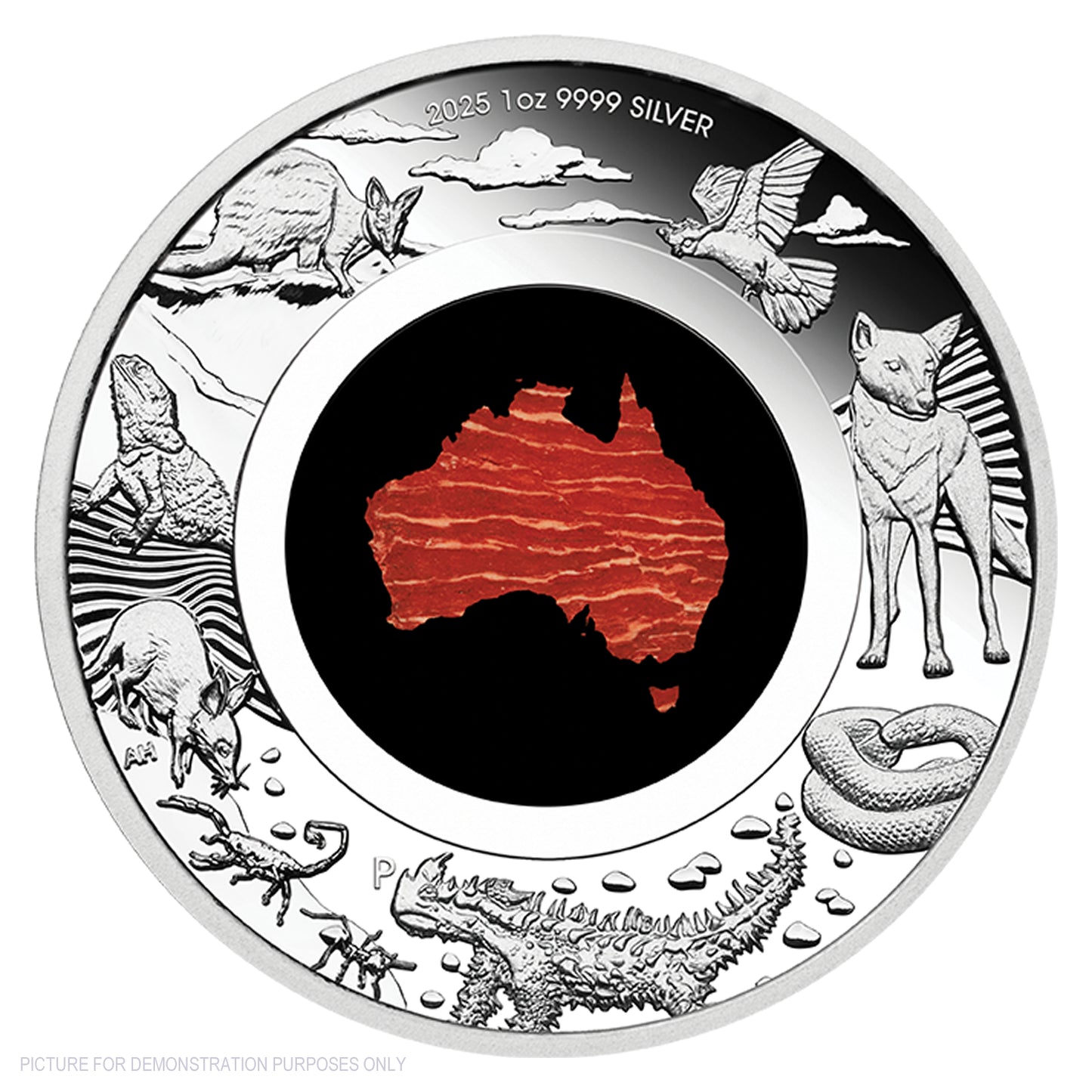 2025 Perth Mint 1oz Silver Proof Snakeskin Jasper Coin - Great Southern Land