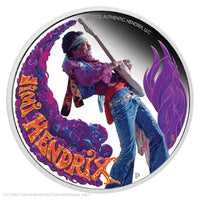 2025 Perth Mint - Jimi Hendrix 1oz Silver Proof Coloured Coin