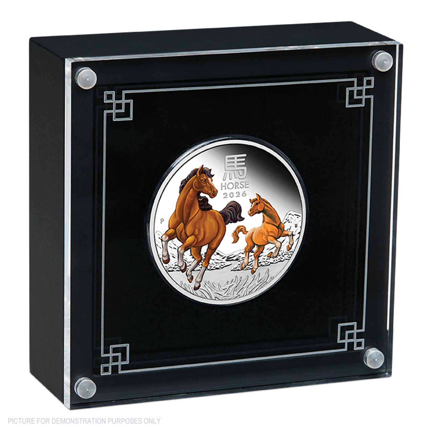 2026 Perth Mint Year Of the Horse - 1oz Silver Proof Coloured Coin