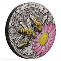 2025 Perth Mint Honey Bee 2oz Silver Antiqued Coloured Coin