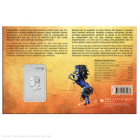 2026 Perth Mint 1oz Silver Bullion Coloured Minted Rectangular Coin In Card - Lunar Hirse