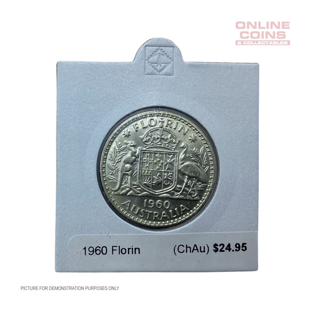 1960 Australian Florin - Graded Choice Almost Uncirculated