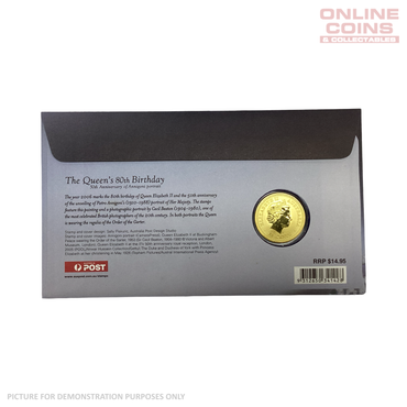 2006 - The Queen's 80th Birthday - Australia Post 50c PNC - 50th Anniversary of Annigoni portrait