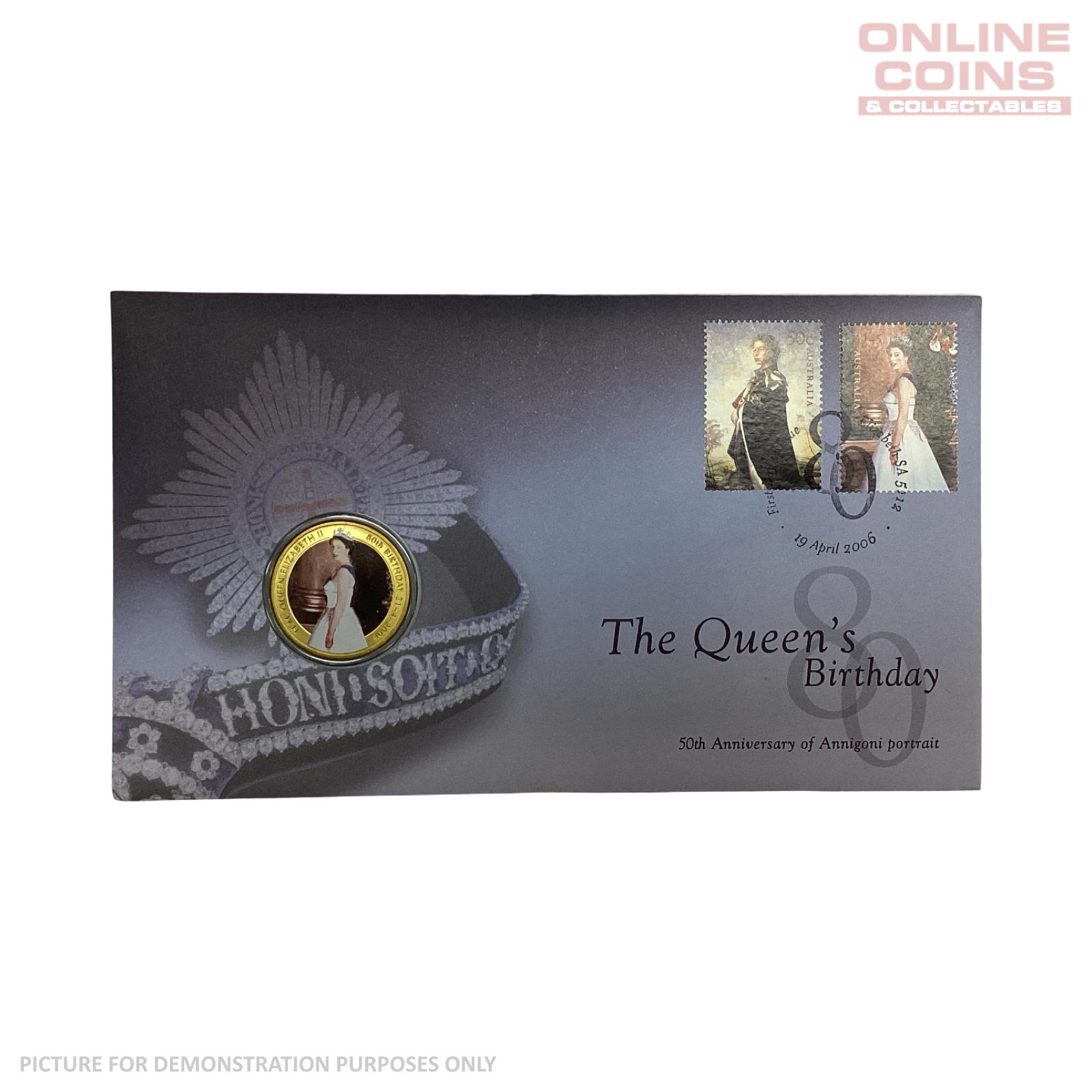 2006 - The Queen's 80th Birthday - Australia Post 50c PNC - 50th Anniversary of Annigoni portrait