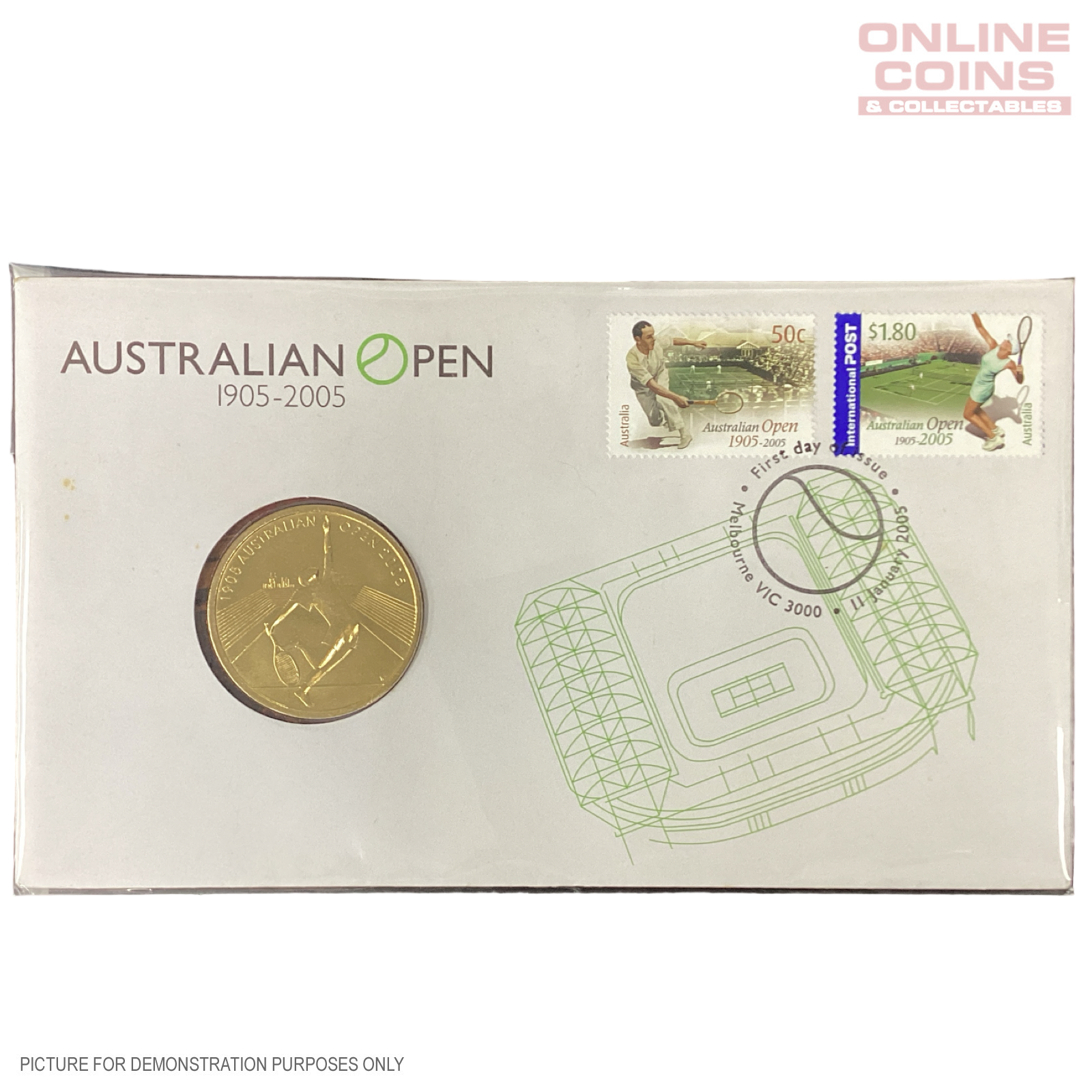2005 - Australia Post - Royal Australian Mint - Australian Open Centenary PNC