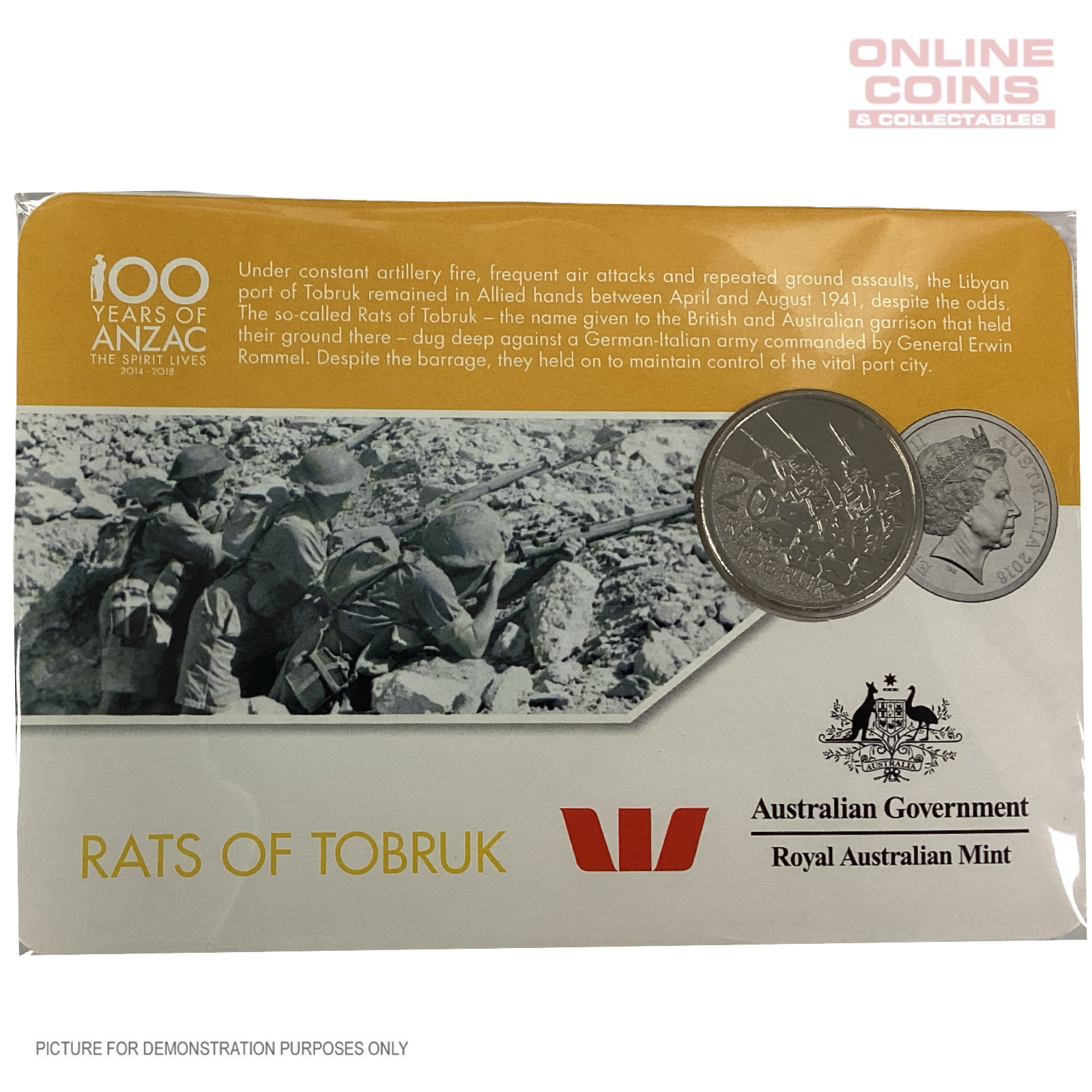 2016 - Royal Australian Mint - 100 Years of ANZAC - Rats of Tobruk