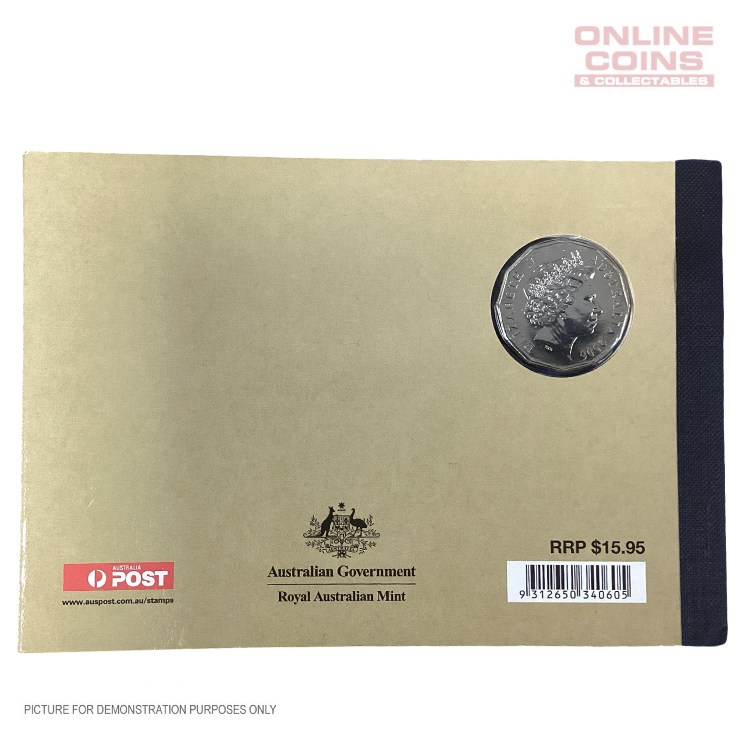 2006 50c Coin and Stamp Booklet - Queen Elizabeth II: Royal Visits to Australia